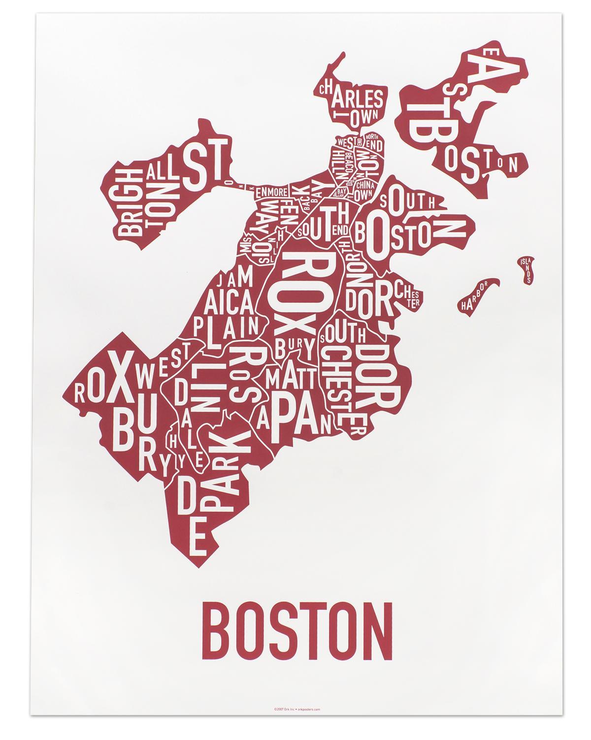 borg Boston kort