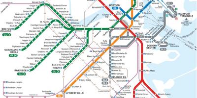Boston metro svæði kort