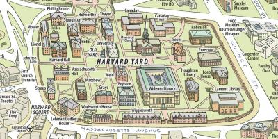 Kort af Harvard-háskólans