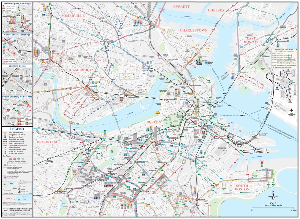 MBTA strætó kort