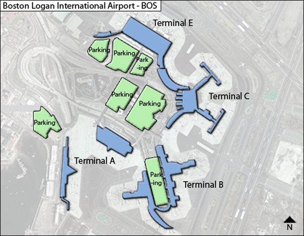 kort af Logan flugstöðina c