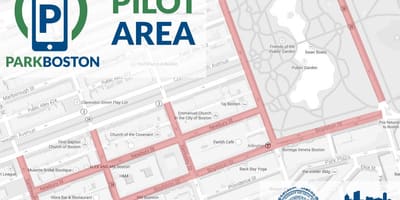 Boston bílastæði metra kort