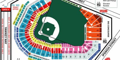 Fenway sæti kort