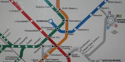 Boston suður stöð kort